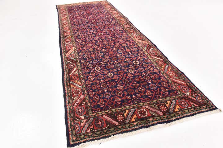 110cm x 320cm anudado a mano Hossainabad Alfombra Persa Lana Pasillera
