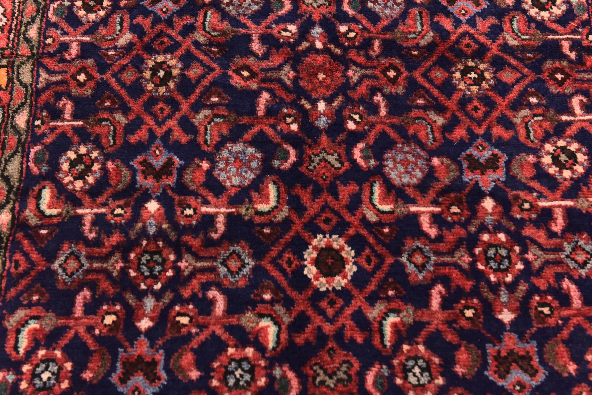 110cm x 320cm anudado a mano Hossainabad Alfombra Persa Lana Pasillera