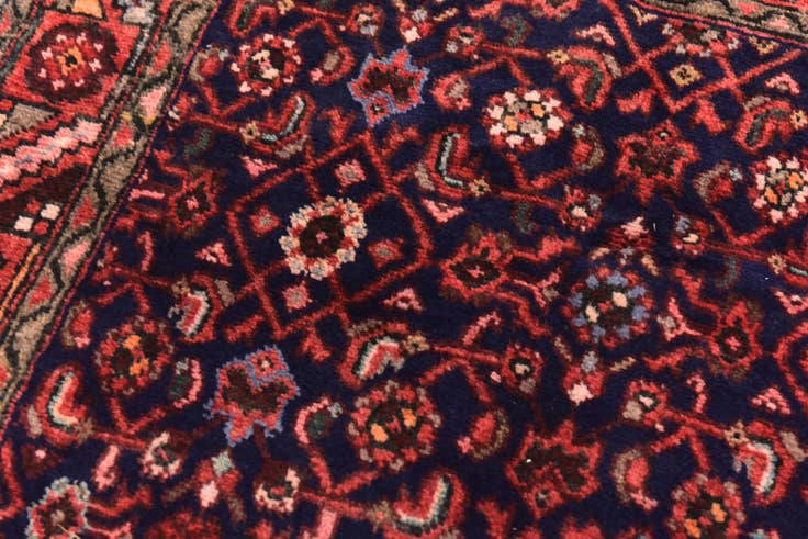 Detail image of 110cm x 320cm anudado a mano Hossainabad Alfombra Persa Lana Pasillera