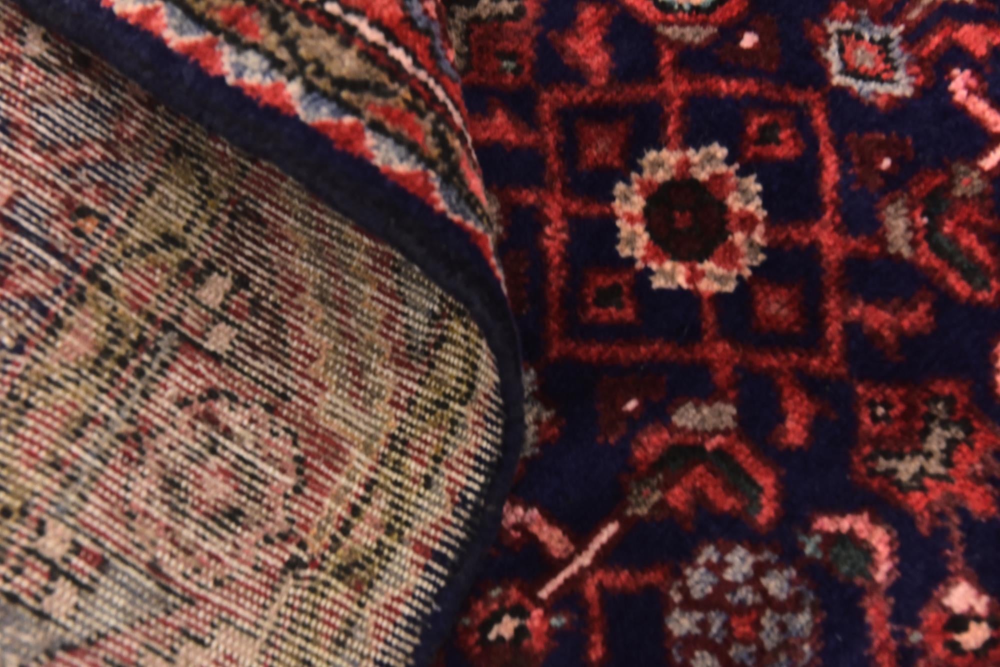 110cm x 320cm anudado a mano Hossainabad Alfombra Persa Lana Pasillera
