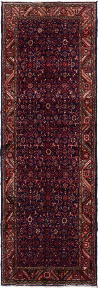 110cm x 320cm anudado a mano Hossainabad Alfombra Persa Lana Pasillera
