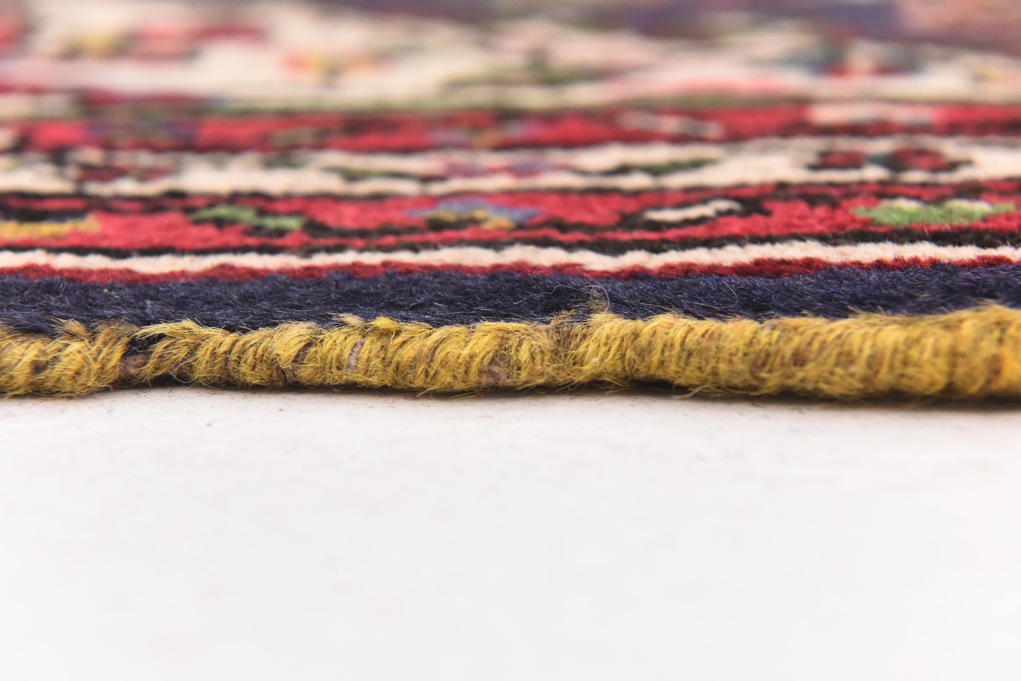 3' 8 x 9' 8 Hand Knotted Hossainabad Persian Wool Runner Rug