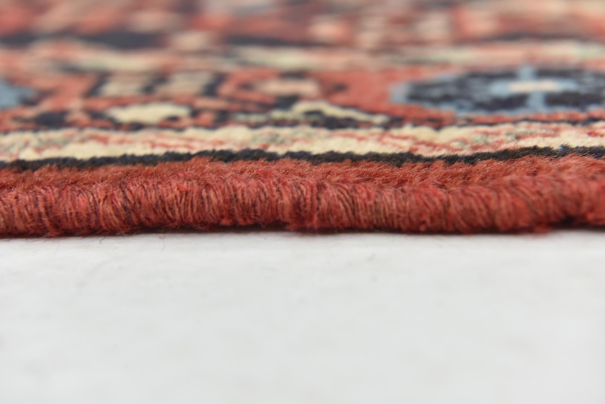 3' 6 x 9' 8 Hand Knotted Hossainabad Persian Wool Runner Rug