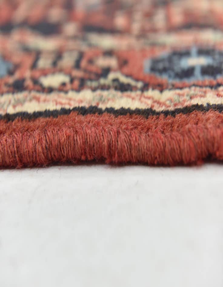 Detail image of 3' 6 x 9' 8  Hand Knotted Hossainabad Persian Wool Runner Rug