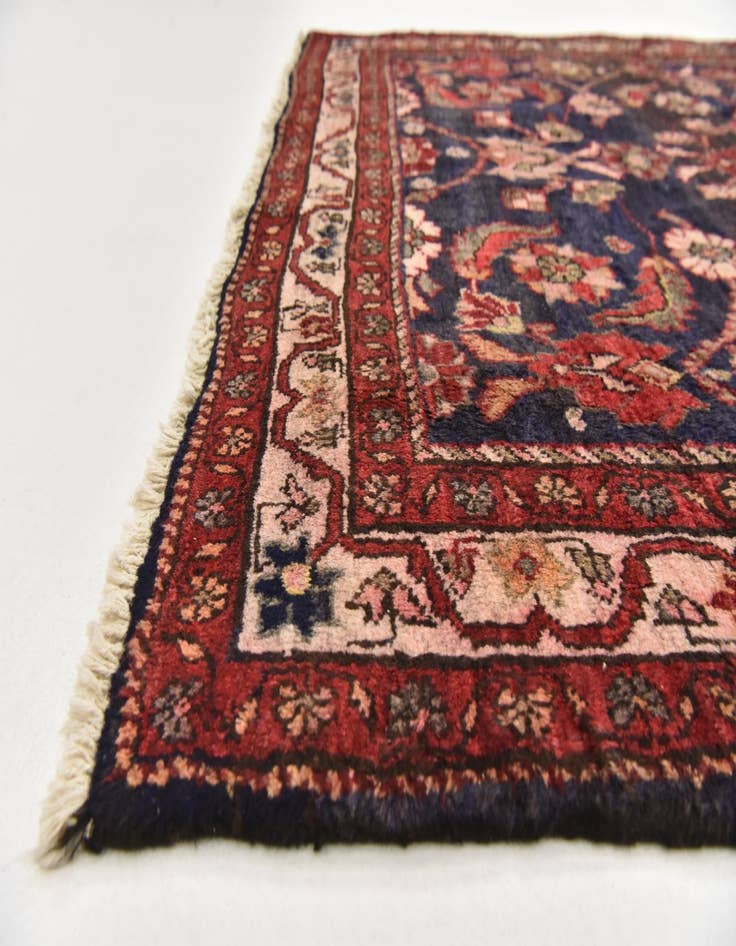 Detail image of 4' 5 x 9' 10  Hand Knotted Hossainabad Persian Wool Runner Rug