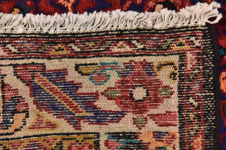 5' 2 x 10' 9 Hand Knotted Hossainabad Persian Wool Runner Rug