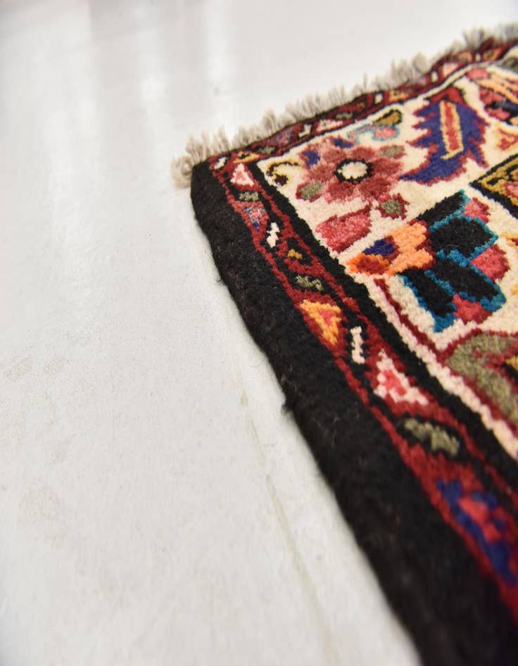 Detail image of 5' 2 x 10' 9  Hand Knotted Hossainabad Persian Wool Runner Rug
