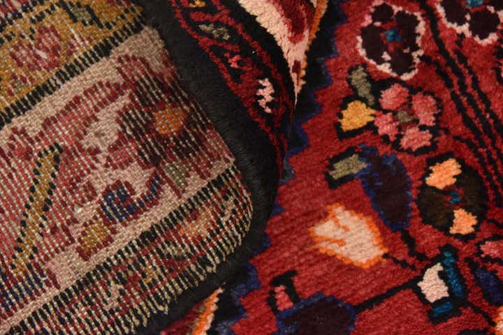 5' 2 x 10' 9 Hand Knotted Hossainabad Persian Wool Runner Rug