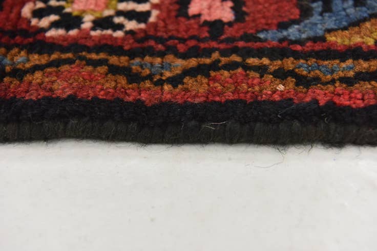 Detail image of 3' 7 x 10' 5 Hand Knotted Hossainabad Persian Wool Runner Rug