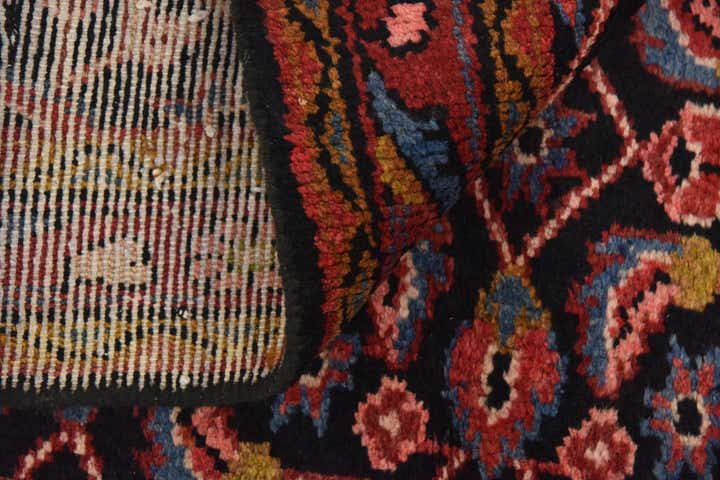 3' 7 x 10' 5 Hand Knotted Hossainabad Persian Wool Runner Rug