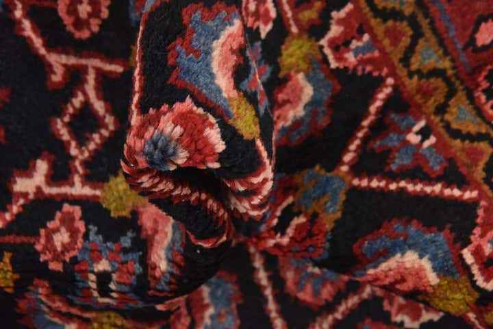 3' 7 x 10' 5 Hand Knotted Hossainabad Persian Wool Runner Rug