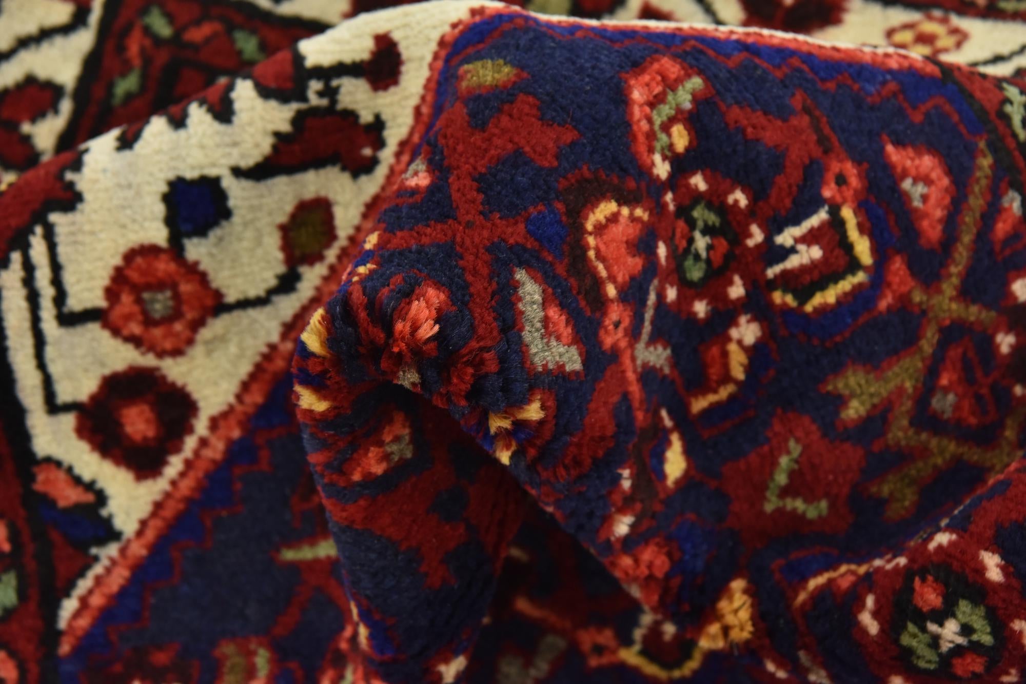 3' 6 x 9' 10 Hand Knotted Hossainabad Persian Wool Runner Rug