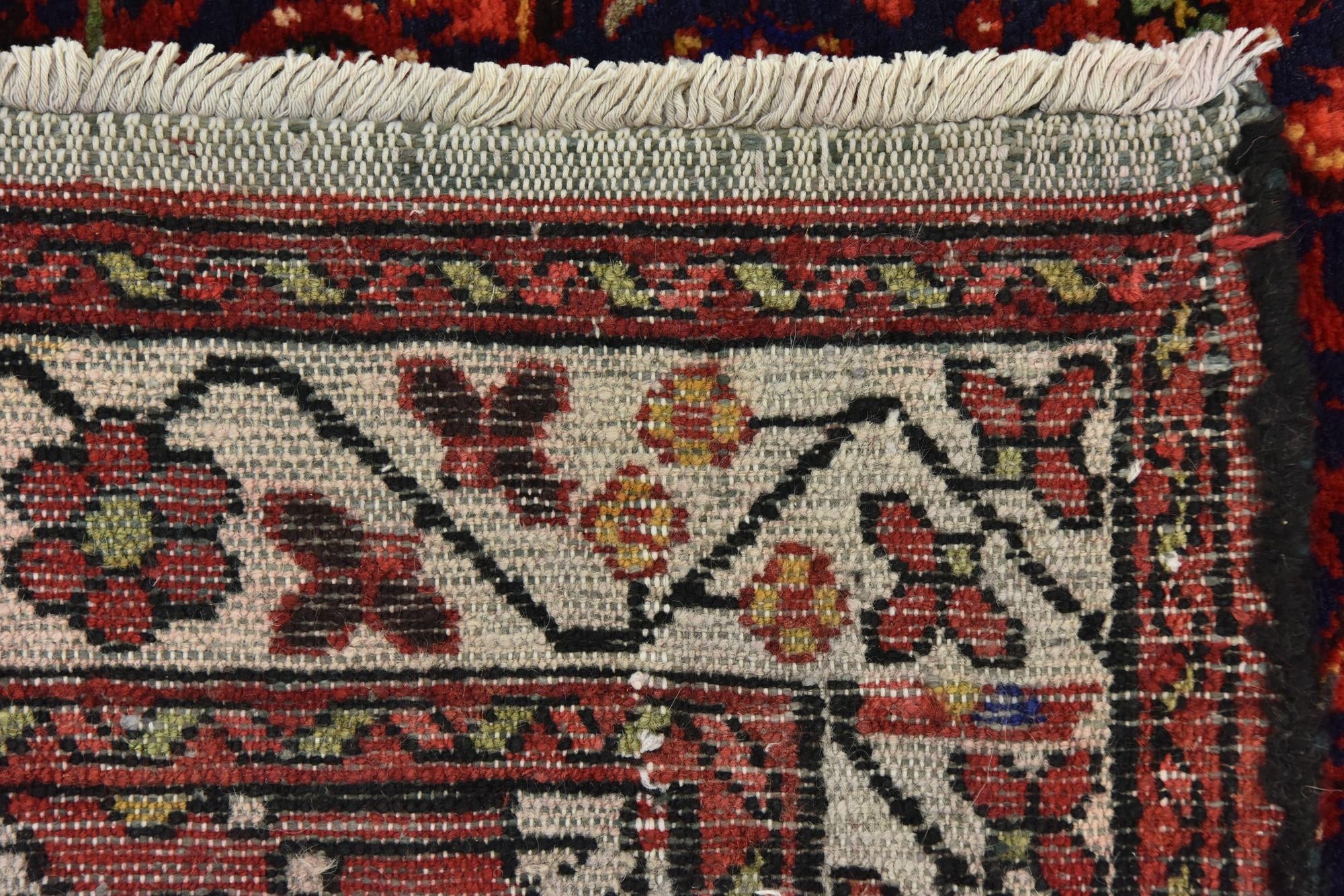 3' 6 x 9' 10 Hand Knotted Hossainabad Persian Wool Runner Rug