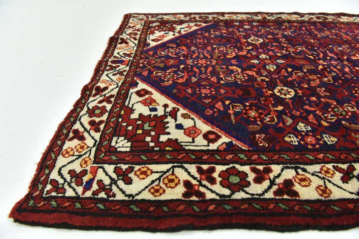 3' 6 x 9' 10 Hand Knotted Hossainabad Persian Wool Runner Rug