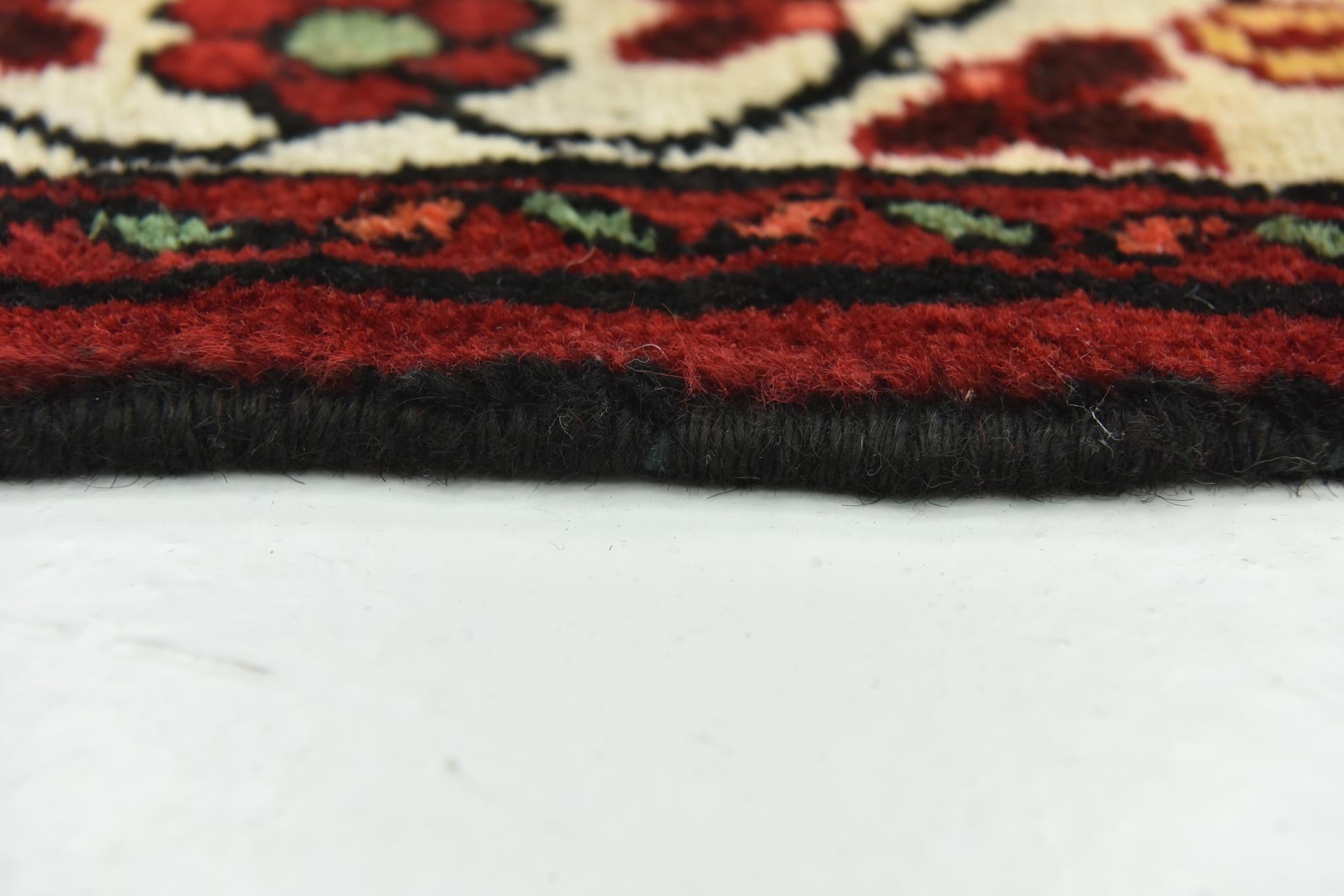 3' 6 x 9' 10 Hand Knotted Hossainabad Persian Wool Runner Rug