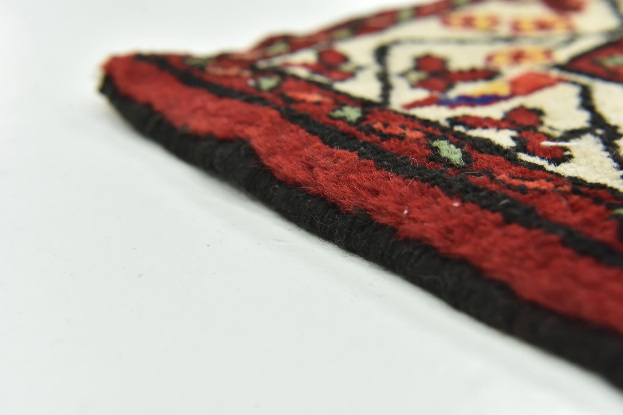 3' 6 x 9' 10 Hand Knotted Hossainabad Persian Wool Runner Rug