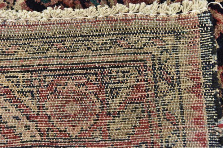 3' 8 x 11' 4 Hand Knotted Hossainabad Persian Wool Runner Rug