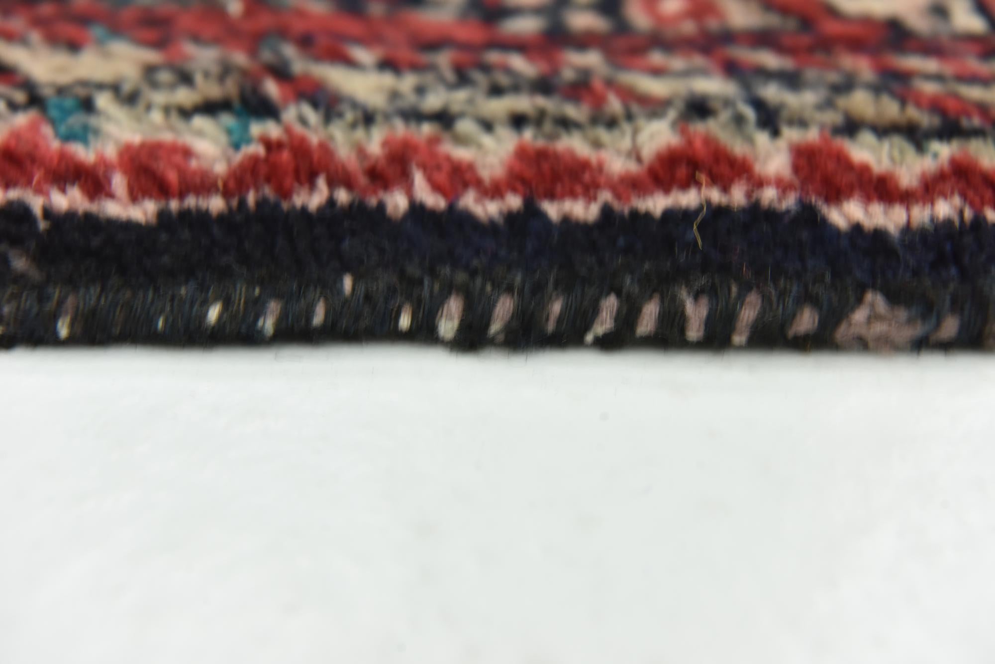 3' 8 x 11' 4 Hand Knotted Hossainabad Persian Wool Runner Rug