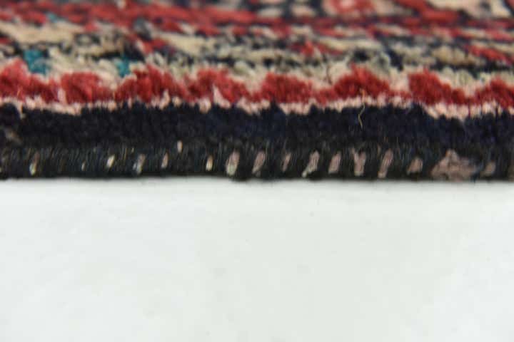 3' 8 x 11' 4 Hand Knotted Hossainabad Persian Wool Runner Rug