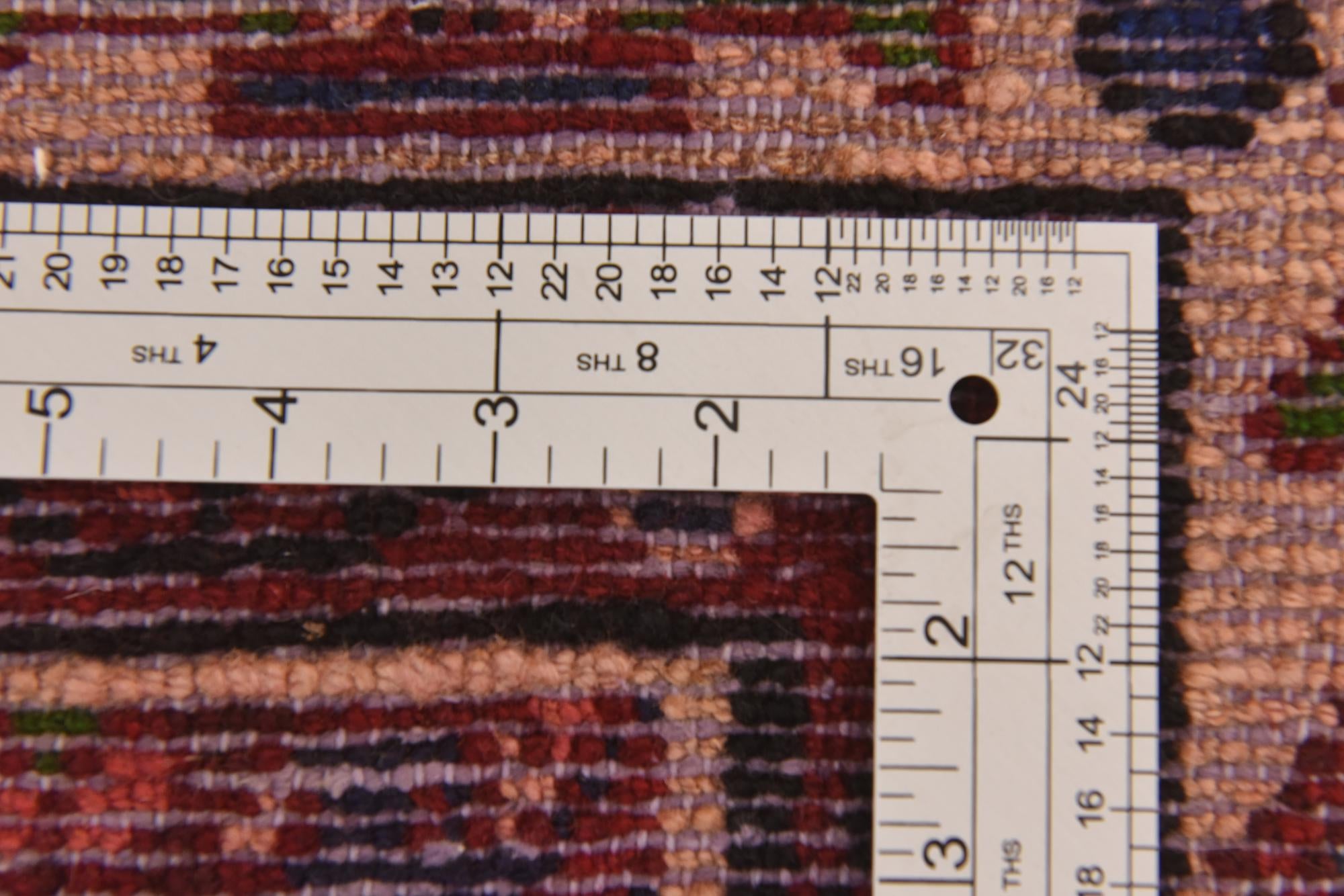 110cm x 290cm anudado a mano Hossainabad Alfombra Persa Lana Pasillera
