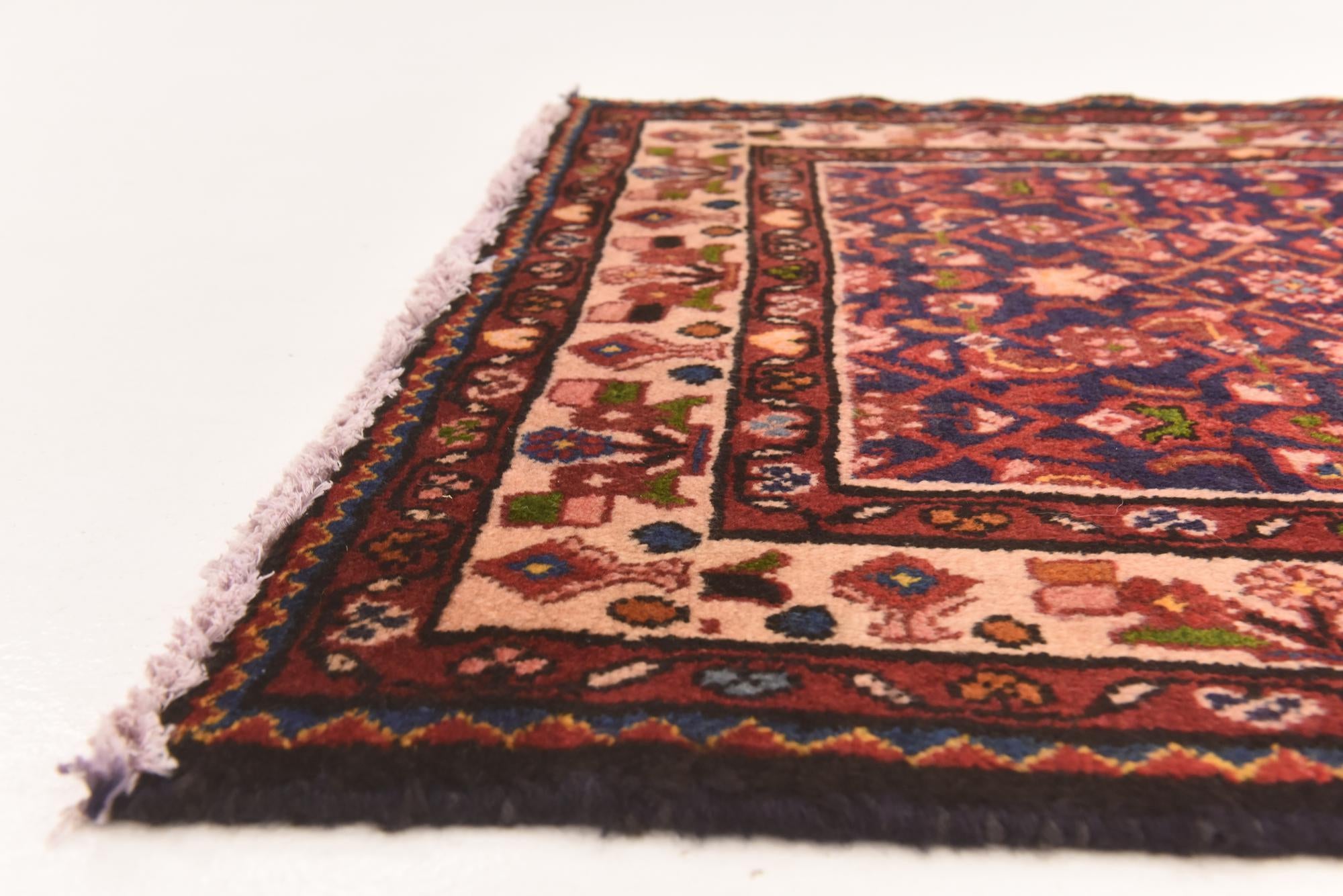 110cm x 290cm anudado a mano Hossainabad Alfombra Persa Lana Pasillera