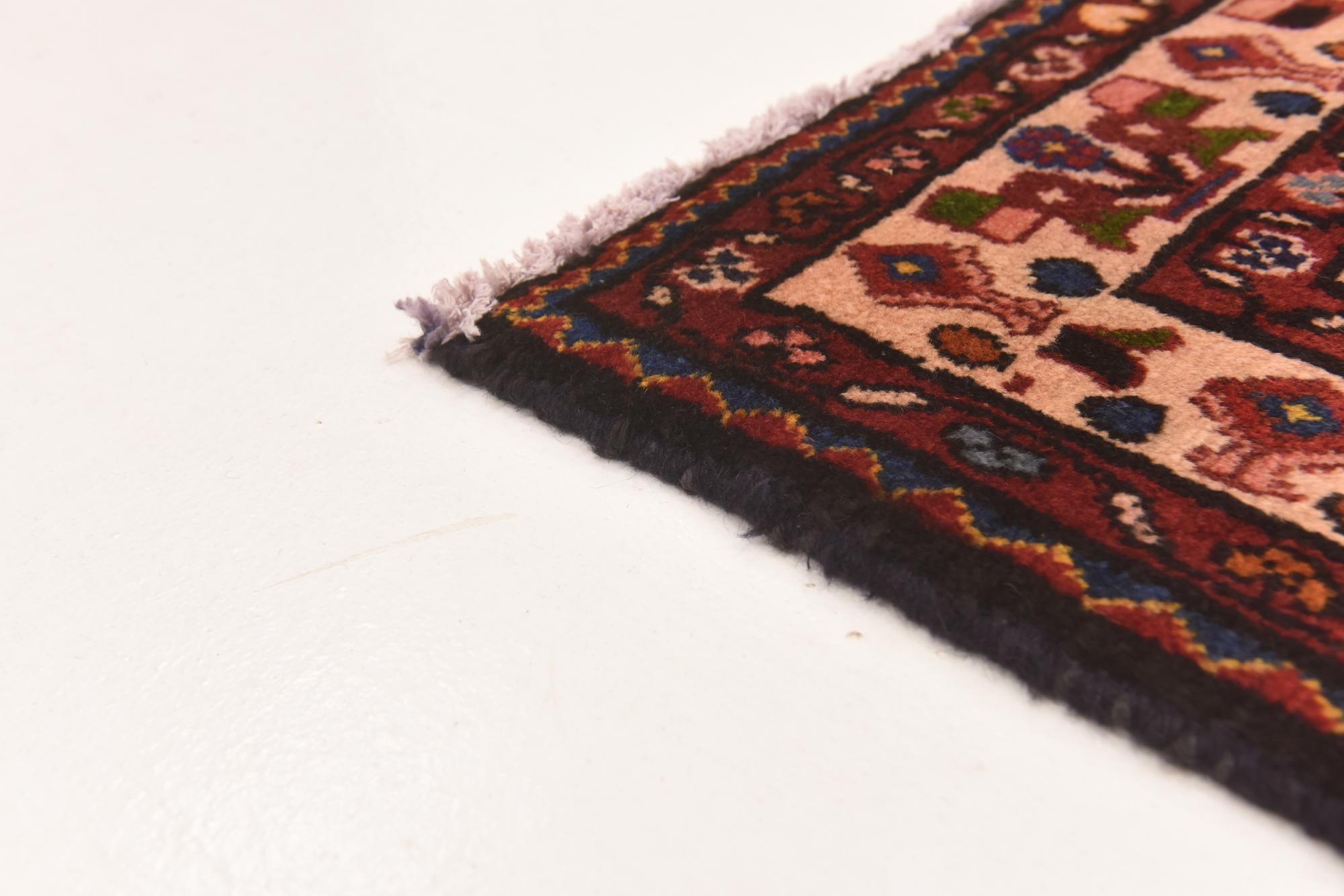 110cm x 290cm anudado a mano Hossainabad Alfombra Persa Lana Pasillera