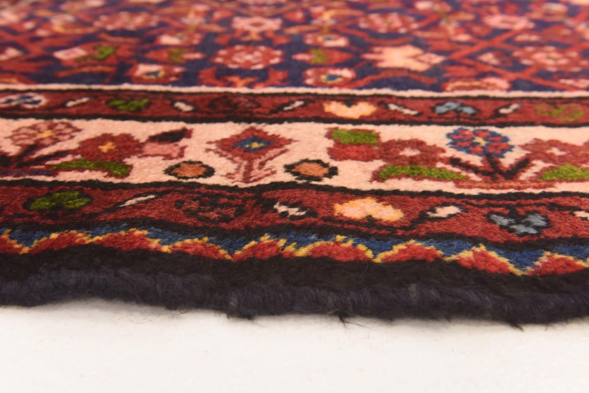 110cm x 290cm anudado a mano Hossainabad Alfombra Persa Lana Pasillera