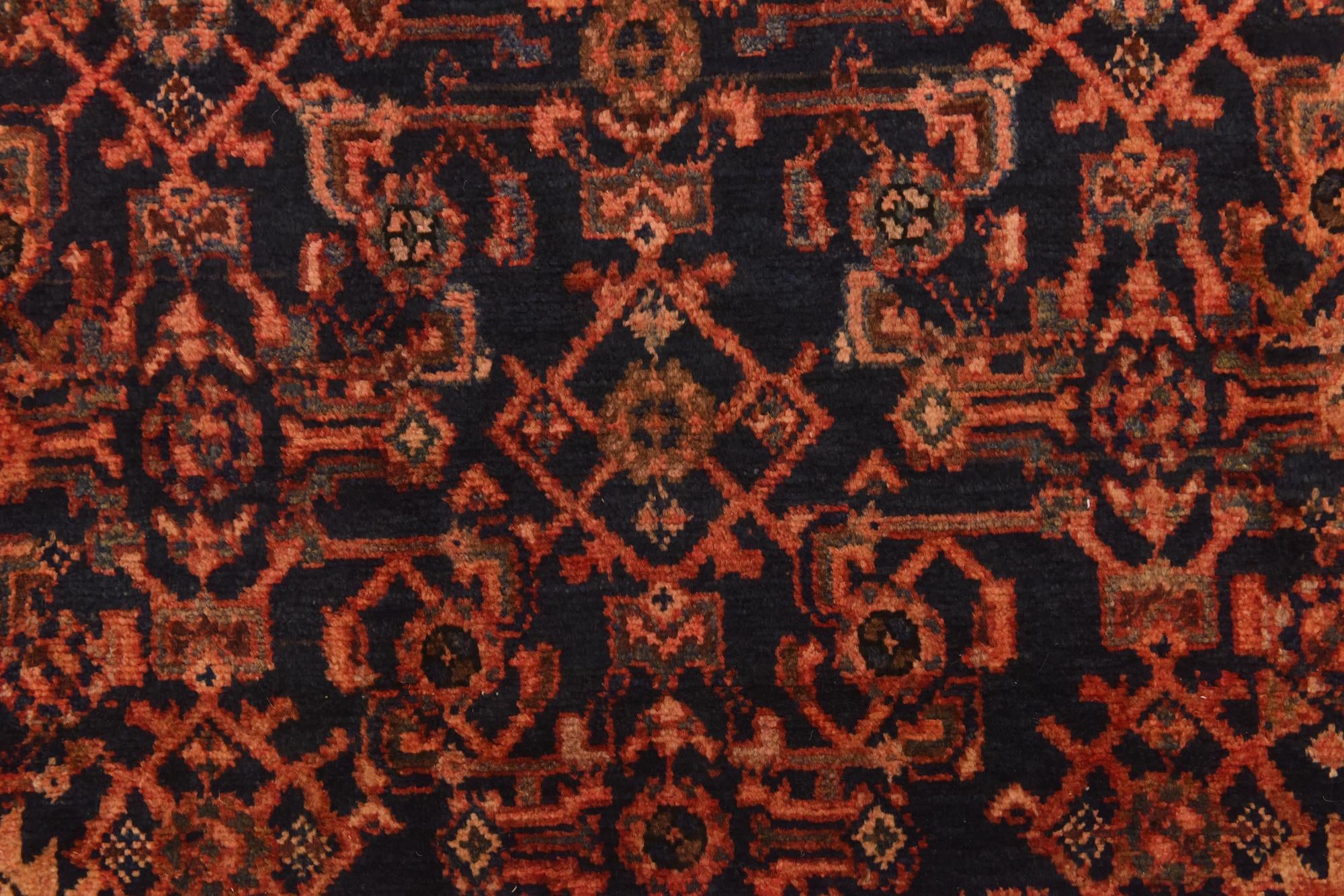 145cm x 325cm anudado a mano Hossainabad Alfombra Persa Lana Pasillera