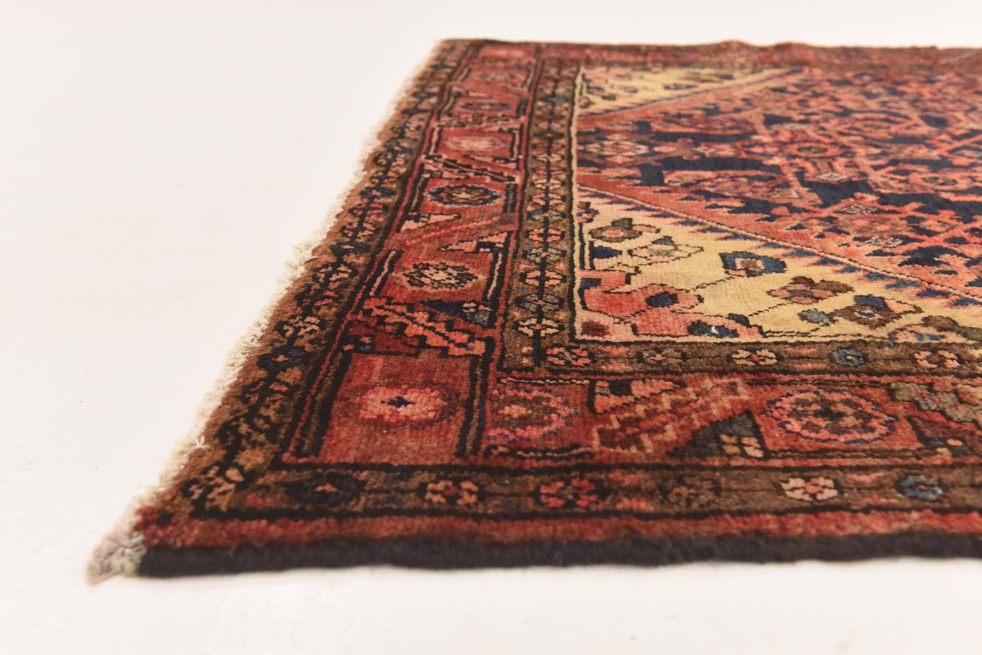 145cm x 325cm anudado a mano Hossainabad Alfombra Persa Lana Pasillera