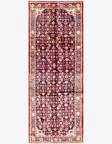 3' 6 x 9' 8 Hand Knotted Hossainabad Persian Wool Runner Rug