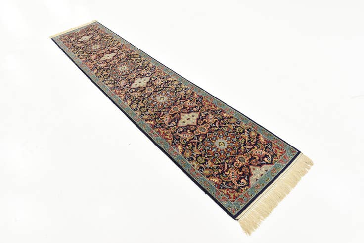 Detail image of 2' 1 x 9' 11 Hand Knotted Isfahan Persian Runner Rug