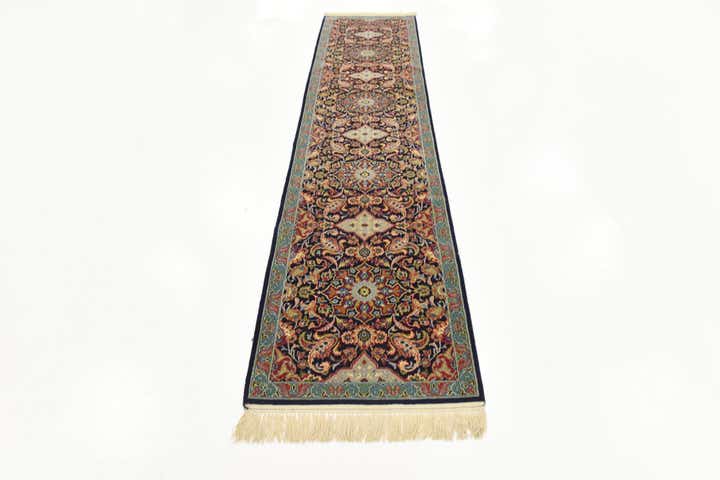 2' 1 x 9' 11 Hand Knotted Isfahan Persian Runner Rug