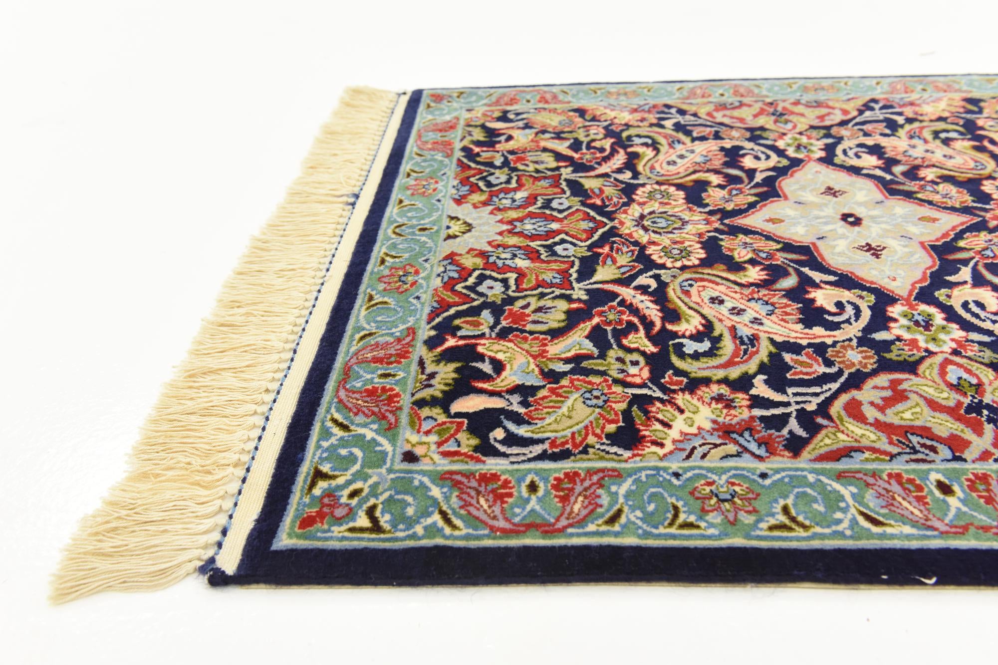 2' 1 x 9' 11 Hand Knotted Isfahan Persian Runner Rug