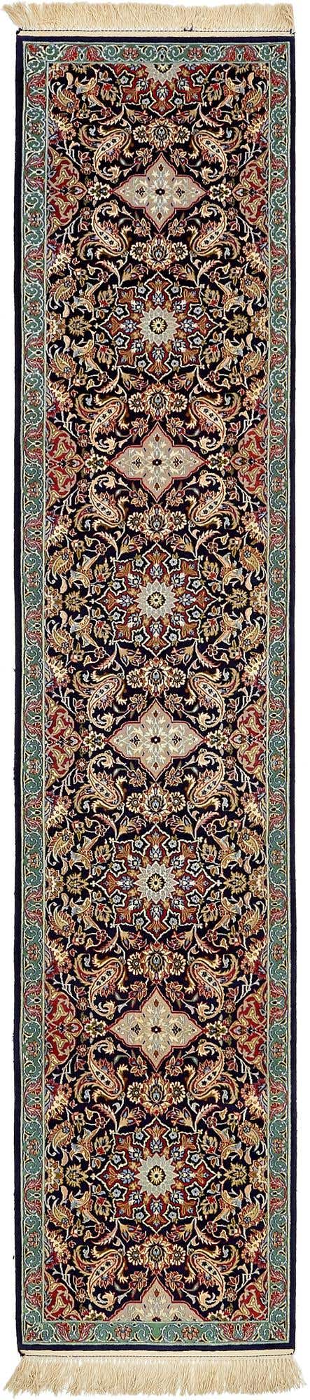 2' 1 x 9' 11 Hand Knotted Isfahan Persian Runner Rug