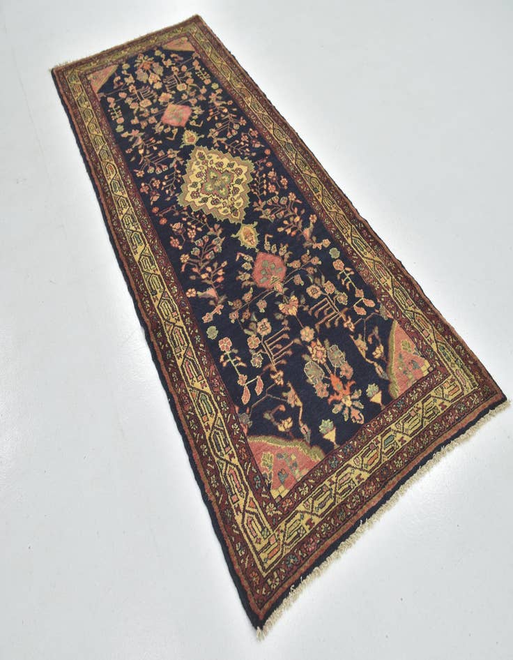 Detail image of 3' 10 x 9' 6  Hand Knotted Jozan Persian Wool Runner Rug