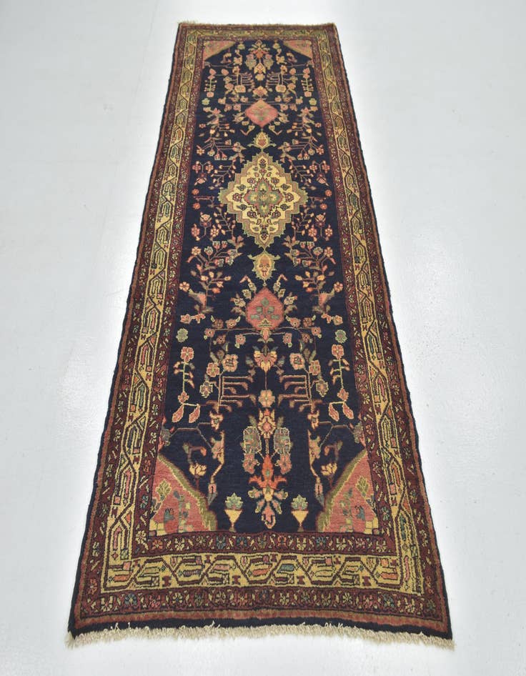 Detail image of 3' 10 x 9' 6  Hand Knotted Jozan Persian Wool Runner Rug