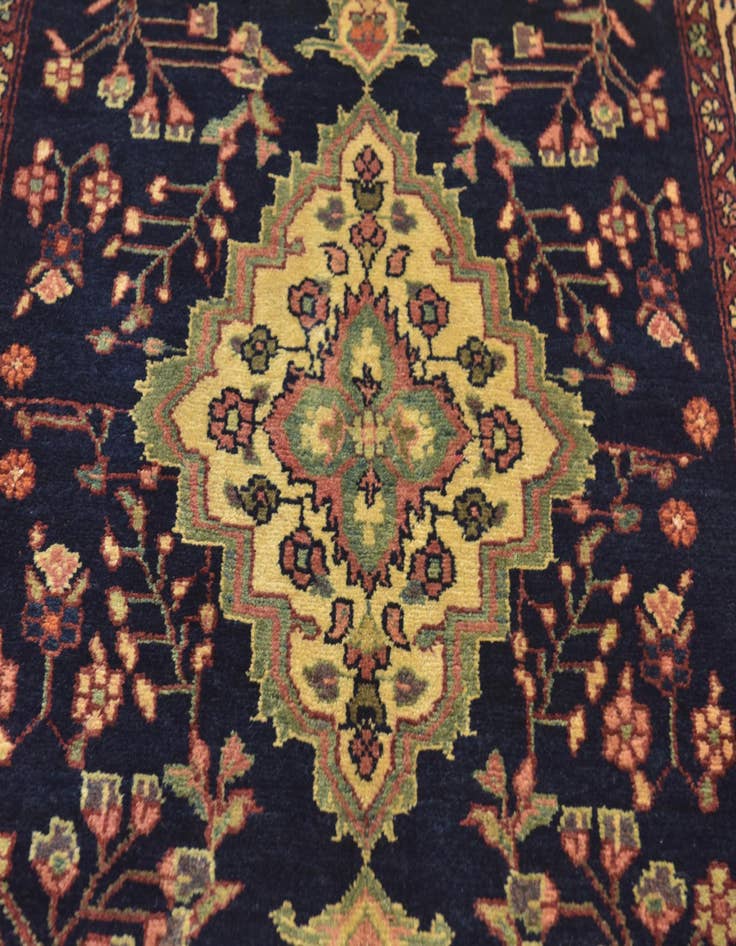 Detail image of 3' 10 x 9' 6  Hand Knotted Jozan Persian Wool Runner Rug