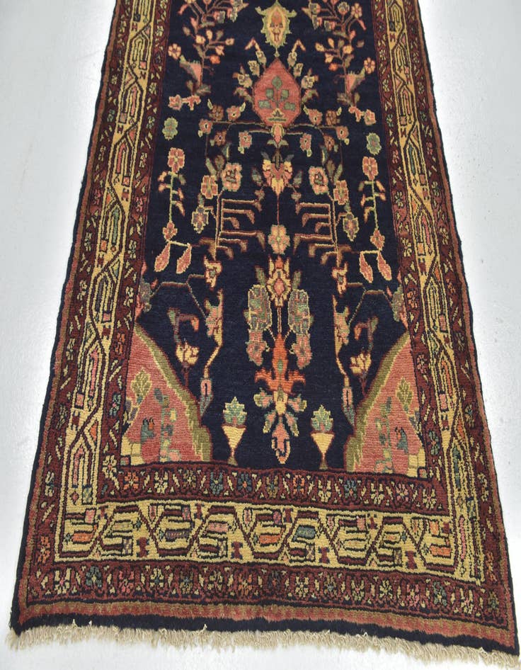 Detail image of 3' 10 x 9' 6  Hand Knotted Jozan Persian Wool Runner Rug