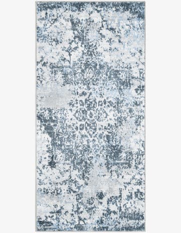 Navy Blue Kamala Washable Runner Rug