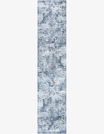 Navy Blue Kamala Washable Runner Rug