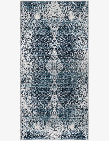 Navy Blue Kamala Washable Runner Rug