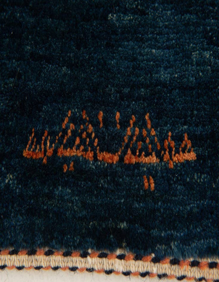 Detail image of 3' 3 x 11'  Hand Knotted Kashkuli Gabbeh Wool Runner Rug