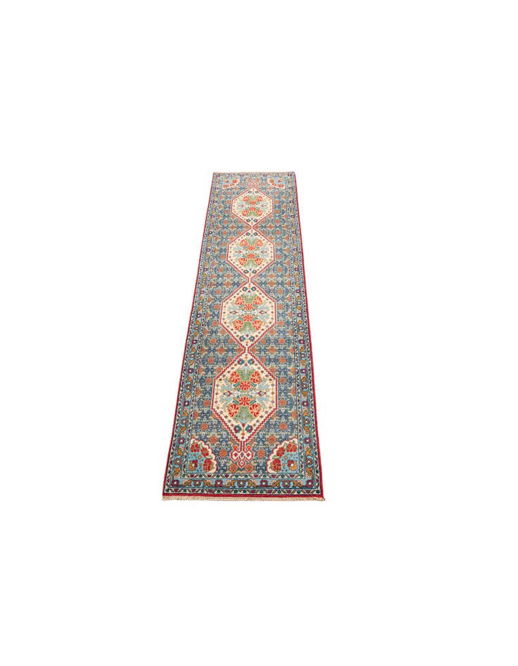 Detail image of 2' 8 x 9' 9 Hand Knotted Kazak Runner Rug