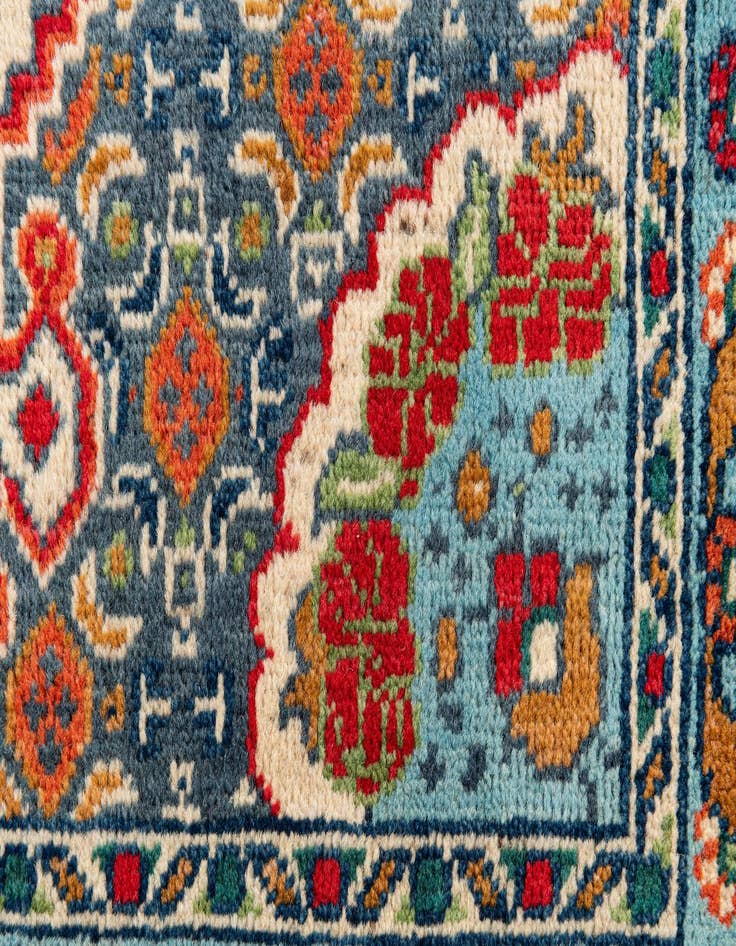 Detail image of 2' 8 x 9' 9 Hand Knotted Kazak Runner Rug