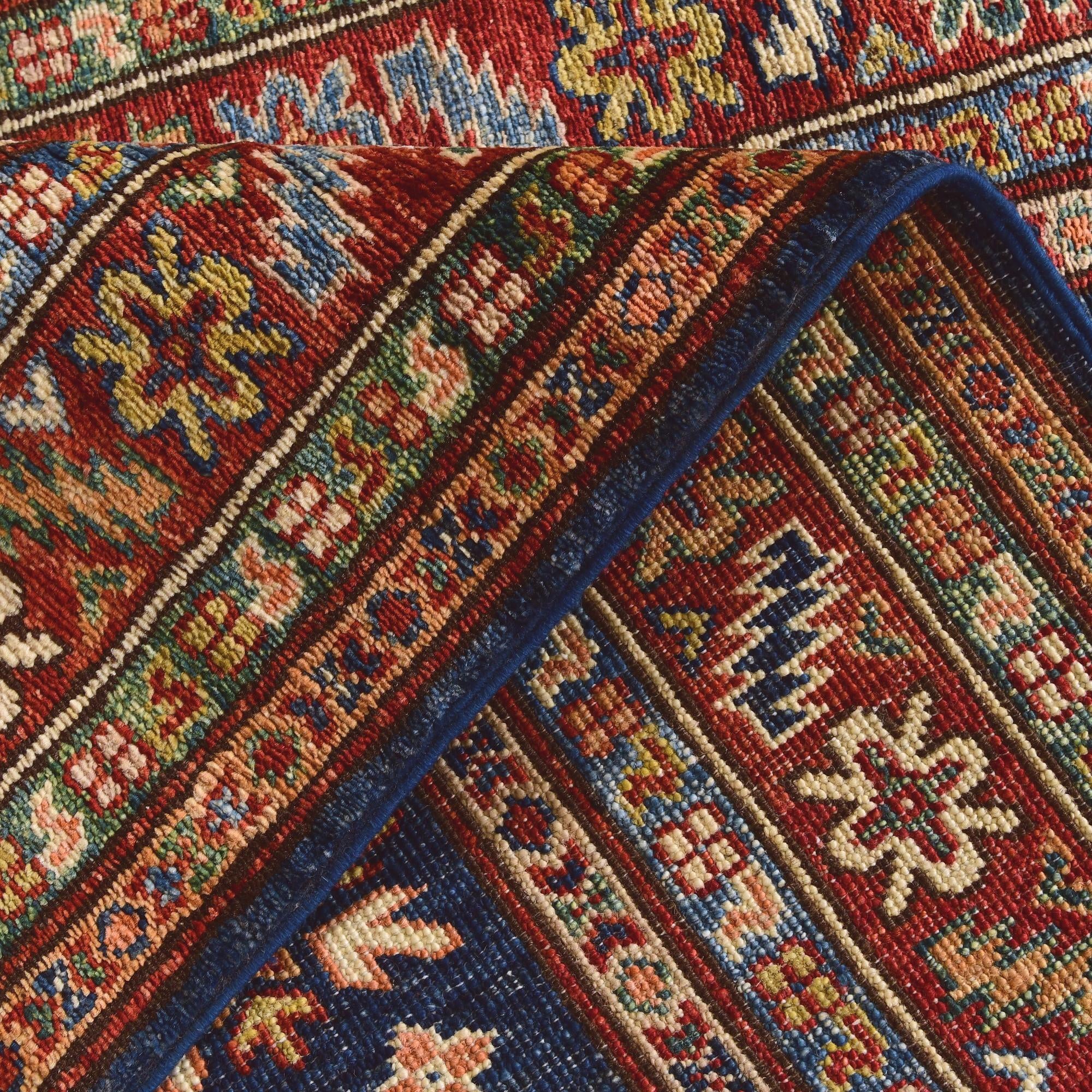 2' 9 x 9' 5 Hand Knotted Kazak Runner Rug