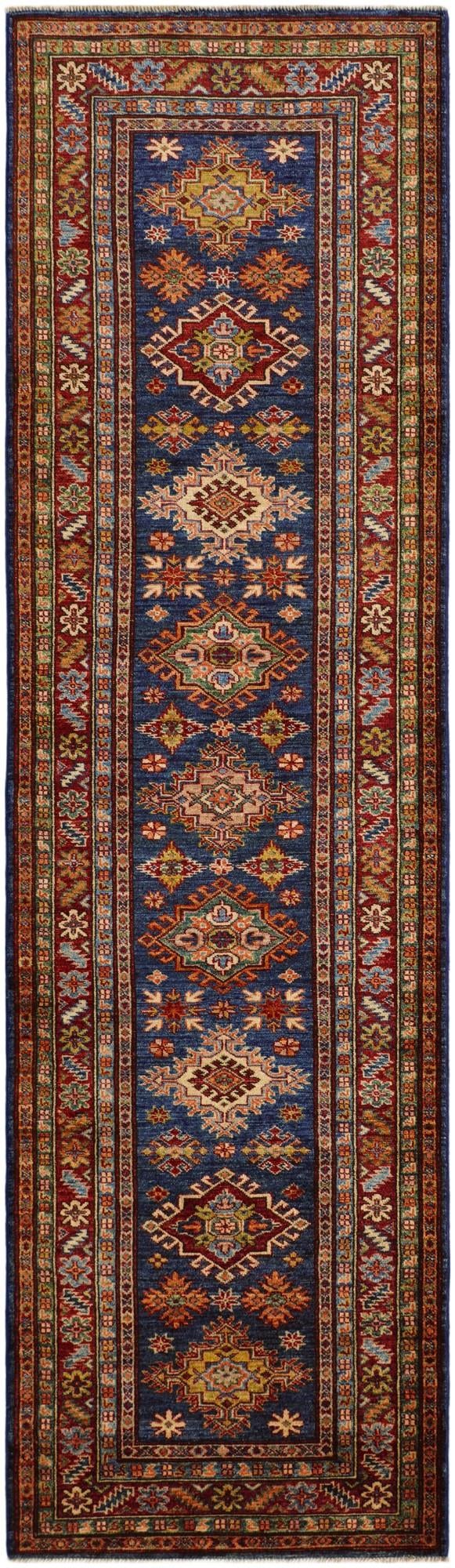 2' 9 x 9' 5 Hand Knotted Kazak Runner Rug