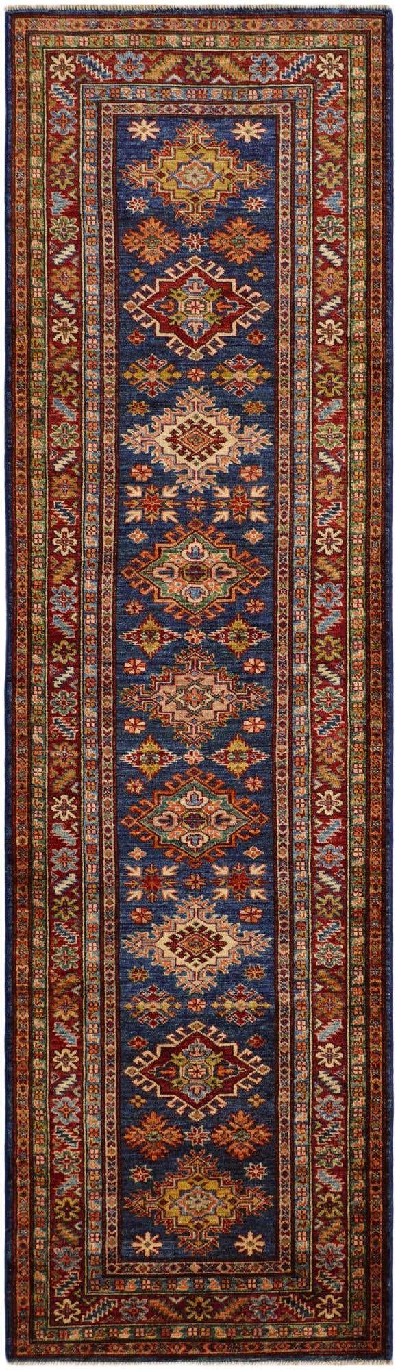 2' 9 x 9' 5 Hand Knotted Kazak Runner Rug