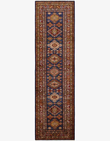 2' 9 x 9' 5 Hand Knotted Kazak Runner Rug