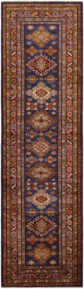 2' 9 x 9' 5 Hand Knotted Kazak Runner Rug