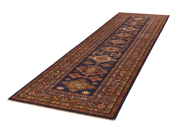Detail image of 2' 7 x 9' 5 Hand Knotted Kazak Runner Rug